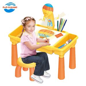 الأطفال التعليمية البلاستيك الرسم طاولة كتابة اللعب ، الإبداعية التعلم متعددة الوظائف الرسم الإسقاط الجدول - Product Image 4