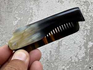 Natural Genuine Horn Eco-Friendly Modern Handmade Hair Comb Anti-Static Hair Massage <b>Care</b> <b>Beard</b> Grooming Beauty Accessory - Product Image 5