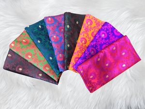 Luxury Brocade 100% <b>Polyester</b> <b>Fabric</b> Indian Jacquard Banarasi Weave Abrasion-Resistant Bridal Dresses Ethnic Wear Home Decor - Product Image 5