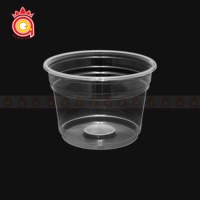 QUANG QUAN Bol à salade et à soupe transparent micro-ondable Récipients jetables de restauration rapide avec couvercles durables Vaisselle Vaisselle