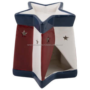 Calentador de Cera Cerámico para Velas de Té, Quemador de Tartaletas Aromáticas con Aroma a Sándalo y Anís Estrellado, Perfecto para Rituales Espirituales - Product Image 1