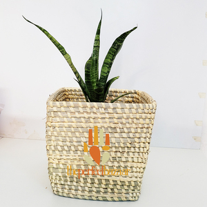 Jardinera cuadrada de hierba Munj natural, personalizable en capacidad y peso, para jardín, hogar y uso en múltiples superficies. - Product Image 4