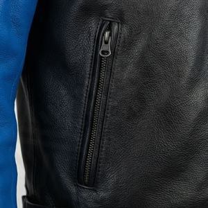 Veste en cuir pour homme NAI-0477B, style motard, vêtement de moto, équipement de conduite, couleur personnalisable, vente en gros. - Product Image 5