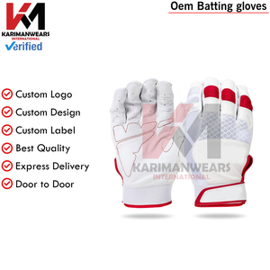 OEM Custom Baseball Batting Gloves Sheepskin Leather Factory Professional Batting Gear High Sensitivity Grip Sports Gloves Bulk - Product Image 3