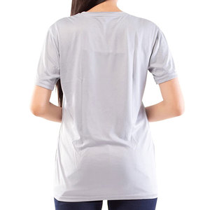 T-shirt côtelé à manches courtes et col rond, coupe ajustée, style rétro américain pour filles et femmes, idéal pour l'été, disponible en faible quantité minimale de commande (MOQ) - Product Image 2