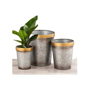 Nouveauté : Jardinière en métal galvanisé, faite à la main, écologique, personnalisable, pour décoration de jardin intérieur et extérieur, jardinières à fleurs - Product Image 1