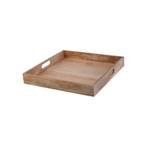 Plateau de service en bois d'acacia au design moderne et unique, écologique, compatible lave-vaisselle, fait main, décoration de table avec impression personnalisée - Product Image 3