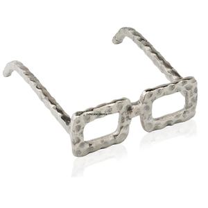 Nouvelle arrivée 2025 Martelé Design Aluminium Lunettes Décor Sculpture Argent - Product Image 2