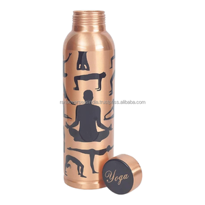 Postura de Yoga de calidad Superior, recipiente de agua de cobre grande, beneficios para la salud de Ayurveda, uso de botella de cobre para viajes - Product Image 4