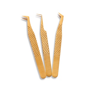 Pinzas profesionales para extensión de pestañas, pinzas antiestáticas para pestañas, acero inoxidable japonés con logotipo privado - Product Image 3