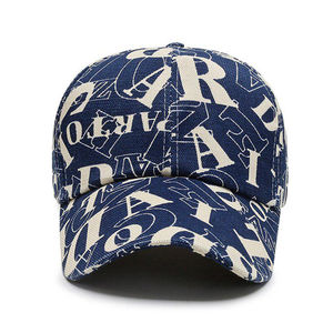 Casquettes de sport unisexes 100 % coton imprimées en gros, haute qualité, logo personnalisé OEM, tissu toile respirant et imperméable, 6 panneaux, toutes tailles - Product Image 2