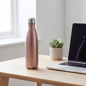 Rose Gold <b>Stainless</b> <b>Steel</b> <b>Water</b> <b>Bottle</b> Minimalist Powder Coated Perfect for Best-Selling Copper Kitchenware and Tabletop Use - Product Image 5