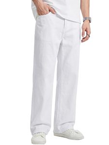 Jean baggy pour homme, coupe large, extensible, en denim, décontracté, style hip-hop streetwear, vintage - Product Image 1