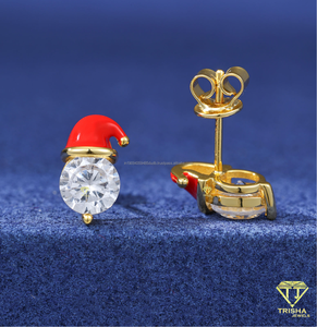 Pendientes de Plata de Ley 925 con Diamantes Cultivados en Laboratorio, Joyería Fina Elegante y Brillante para Mujer, Venta al por Mayor para Minoristas de Moda - Product Image 2