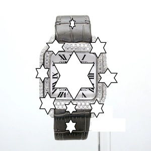 Nuevo Diseño, Reloj de Lujo Hecho a Mano con Correa de Goma, Caja Cuadrada Mecánica, Cierre de Botón, Reloj de Moissanita Unisex con Cristales - Product Image 1