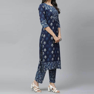New Fashion Women Muslim Floral Printing Long Sleeve Casual Dress Ladies <b>Flower</b> Print Formal Dresses - Product Image 2