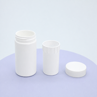 Bouteille de complément alimentaire en plastique HDPE sans BPA de 60 ml avec doublure intérieure, conteneur vide blanc pour comprimés et capsules de vitamines