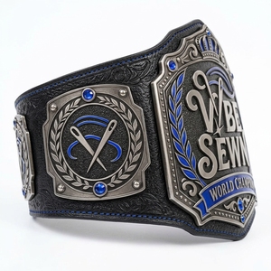 Ceinture de championnat personnalisée, ceinture de récompense avec plaques métalliques de qualité supérieure, design décoratif, sangle réglable, trophée de compétition sportive, OEM - Product Image 2