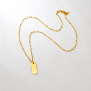 สร้อยคอจี้รูปทรงเรขาคณิตสำหรับผู้หญิง ทำจากสแตนเลสสตีล 304 ชุบทอง 18K พร้อมการชุบหนา 0.03µm บนสายโซ่ - Product Image 5