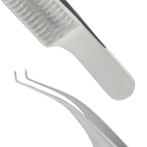 Pinzas de microsutura Barraquer Colibri 1x2 dientes, plataforma de 0.12 mm, 7.5 cm, acero inoxidable quirúrgico oftálmico, reutilizables, manuales - Product Image 6