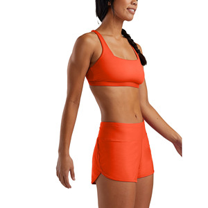 Shorts de Yoga Naranja de Cintura Alta para Mujer, Transpirables, Elásticos, Deportivos, de Punto, Shorts de Baño para Mujer - Product Image 2