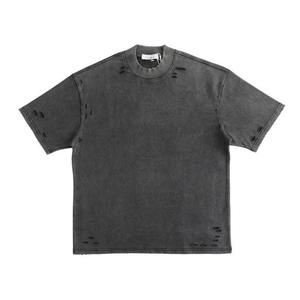T-shirt homme oversize uni, effet usé, en jersey 100% coton - Product Image 3