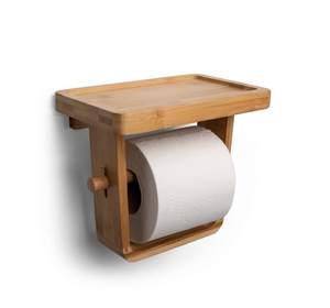 Portarrollos de Papel Higiénico de Madera Moderno para Montar en la Pared, Artesanía de Madera Hecha a Mano para Cuidado Personal - Product Image 2