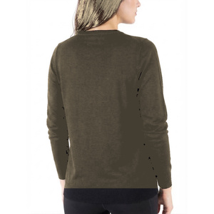 Custom Holiday Sequined Christmas <b>Sweatshirt</b> Casual Winter Long Sleeve Festive Apparel Knitted Pullover Top For Women - Product Image 2