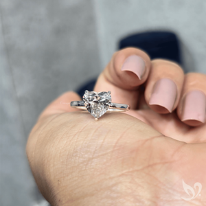 แหวนเพชรทรงหัวใจ 2 กะรัต เพชรเพาะเลี้ยงในห้องปฏิบัติการ ตัวเดียว ประดับบนทองคำแท้ 18K |   เครื่องประดับหมั้นสำหรับผู้หญิงที่ได้รับการรับรองจาก IGI - Product Image 3