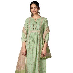 New Launched Pure 60/60 coton avec Handwork et dupatta Kurtis set for women vente en ligne - Product Image 1