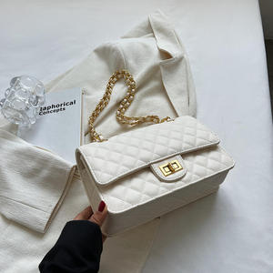 Sac à main pour femme en cuir véritable de haute qualité, durable, sac à main de luxe pour femme, sac à main à rabat carré avec une seule chaîne - Product Image 6