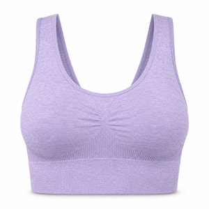 Soutien-gorge de sport à maintien élevé avec détail dos découpé, ultra-extensible et lisse, dernier design unique, grande taille, ajustable - Product Image 1