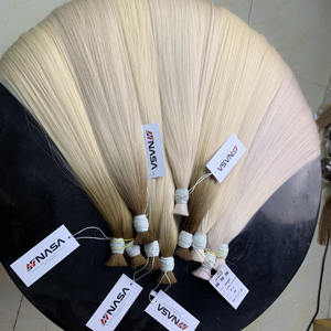 Venta caliente 100% Extensiones de cabello humano Rubio vietnamita virgen para mujeres Extensiones de cabello súper doble dibujado Producto de belleza a granel - Product Image 2