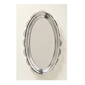 Floral Style Silver Oval <b>Plate</b> Dining Tableware <b>Decoration</b> Dish Display Metal <b>Plates</b> Reusable Food Grade Serving <b>Plate</b> For Party - Product Image 6