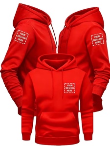 Customizable Men's 100% Cotton Fleece 500g Oversized Pullover Hoodie Personalized Photo/Text Front <b>Back</b> Design Sweatshirt - Product Image 2