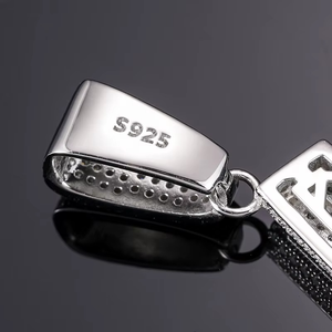RAMDUT IMPEX DQ-110 Colgante de pistola de moissanita chapado en plata S925 y chapado en oro, corte brillante, con incrustaciones, para unisex - Product Image 2