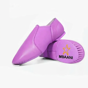 MBAANI Chaussures de danse jazz souples violettes unisexes, baskets plates de ballet à enfiler avec semelle supérieure en PU - Product Image 3