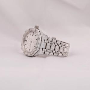 Montre de luxe Hip Hop Moissanite Iced Out, mouvement mécanique VVS, testée au diamant, pour homme - Product Image 3