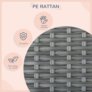 Outdoor Wicker Dog House with Water-Resistant Canopy and <b>Cushion</b> Raised <b>Small</b> to Medium Dog Bed Rattan Pet Furniture - Product Image 4