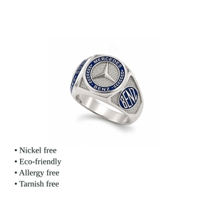 Bague en argent 925 Mercedes, sertie de cristaux et strass, classique, unisexe, tendance, bijoux de mariage et de fiançailles chrétiens - Product Image 2