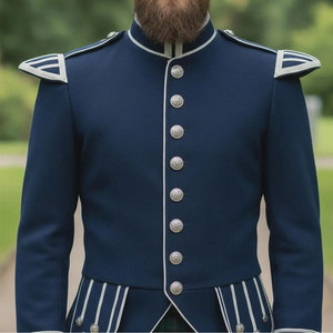 เสื้อแจ็คเก็ตแบบดั้งเดิมสำหรับผู้ชาย สไตล์สก็อต สำหรับนักดนตรีแบ็กพิเพอร์ ชุดพิธีกรรม เสื้อคลุมทำมือ - Product Image 4