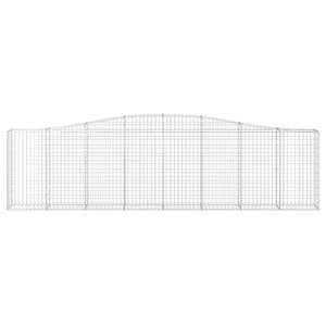 Juego de 4 Cestas de Gabión Grandes y Resistentes de Hierro Galvanizado Plateado para Decoración de Jardín - Product Image 4