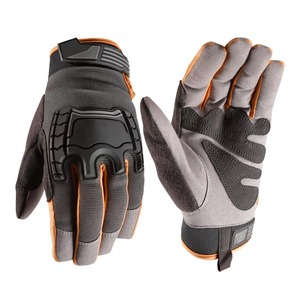 Gants de mécanicien en cuir synthétique de qualité supérieure, protection des mains par injection TPR, antistatiques, résistants aux chocs et aux perforations - Product Image 2