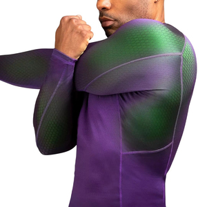 Maillot de compression à manches longues MMA Rash Guard, tissu sportif respirant conçu pour les séances d'entraînement de jiu-jitsu brésilien - Product Image 2