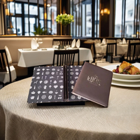 Elegante Porta Menús de Cuero PU Duradero con Certificación ISO y Logotipo Niquelado M&Z IMPORTS MZBE53 para Restaurantes, Bares y Hoteles