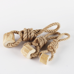 Natural Coffee Wood Loop Tug Dog Toy Wholesale From Vietnam Manufacturer, Eco Friendly Tug Toy For Training And Stress Relief - Product Image 5