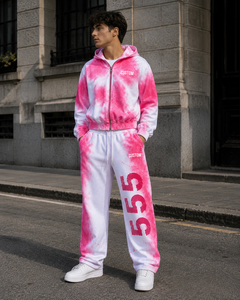 Ensemble de survêtement décontracté à capuche pour homme, en coton délavé, respirant, séchage rapide, léger, pour le sport et l'entraînement - Product Image 2
