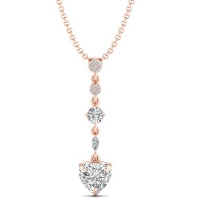 REYES Collares con Colgante de Moissanita en Forma de Corazón de Oro Sólido de 14K Personalizados de 3.53 Quilates para Mujer, Regalos Perfectos para Aniversario, Joyería Fina - Product Image 5