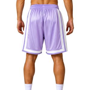 Custom Lavender <b>Mens</b> Basketball <b>Shorts</b> With White Side Panel Sport Training <b>Shorts</b> Elastic Waist Activewear Gym Fitness Wear - Product Image 2