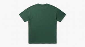 เสื้อยืดคอกลมแขนสั้นสีเขียวเข้มสำหรับผู้ชาย ทรงปกติ ผ้าเจอร์ซีย์ถักจากผ้าฝ้าย สีพื้น สวมใส่สบาย ระบายอากาศได้ดี ไม่เป็นขุย น้ำหนัก 180 กรัม - Product Image 2